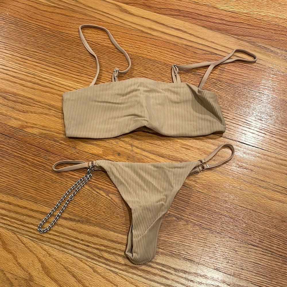 Frankie’s Bikini’s tan ribbed bikini